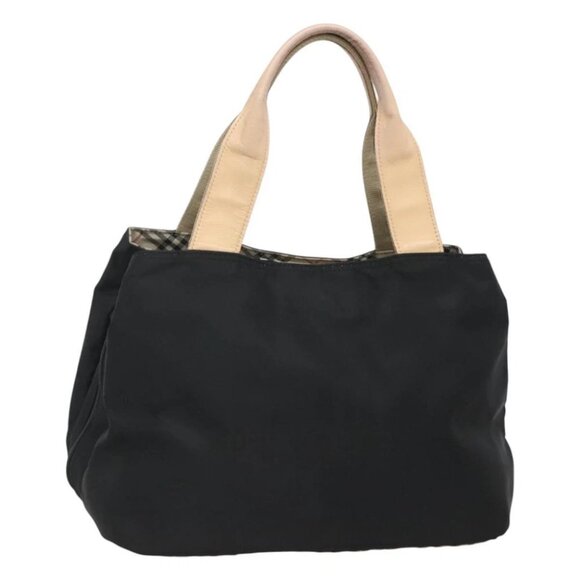 BURBERRY Hand Bag Nylon Black Silver - Picture 1 of 16